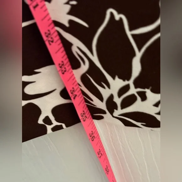 NWT Diane Von Furstenberg Reina Brown & White Floral Dress- Size 8 - Picture 10 of 10